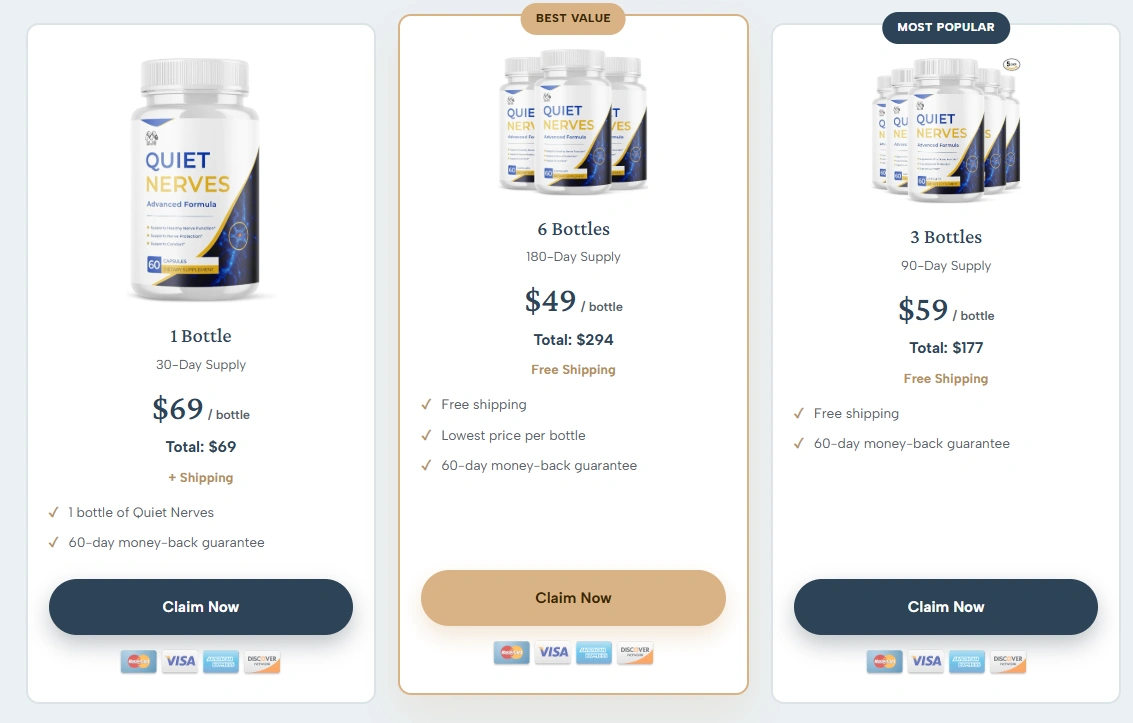 Quiet Nerves Price Packages